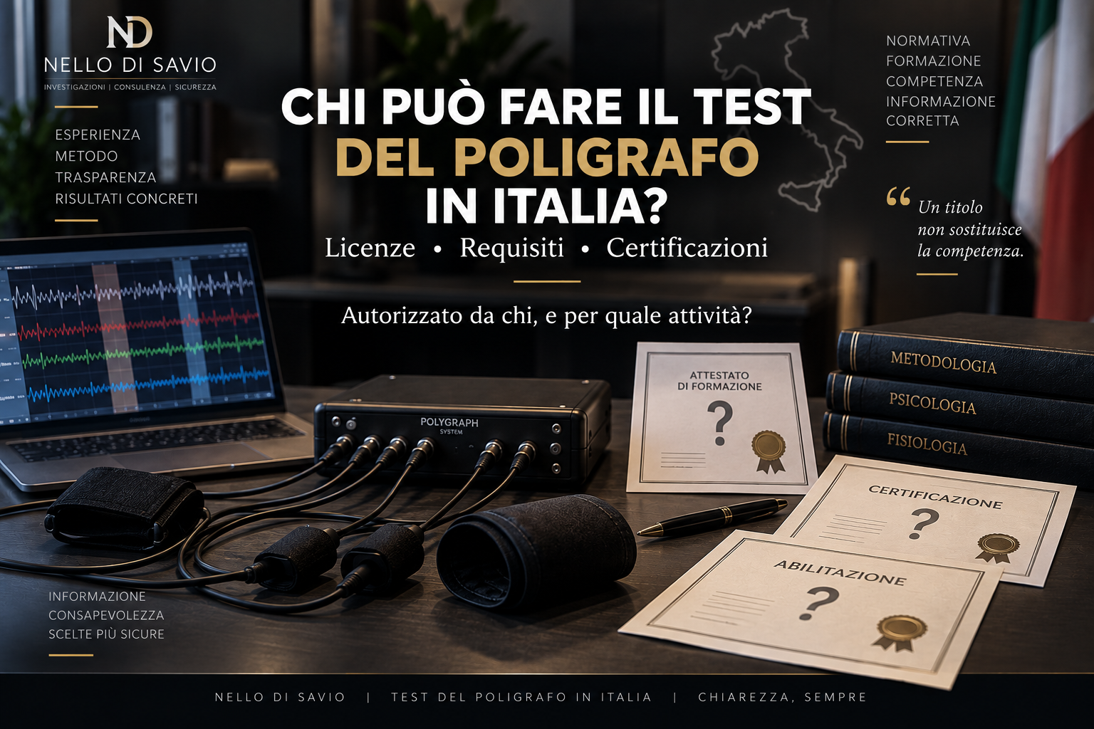 Chi può fare il test del poligrafo in Italia? Licenze, requisiti e certificazioni