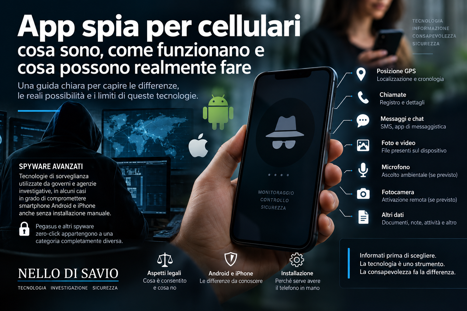 App spia per cellulari: cosa sono, come funzionano e cosa possono realmente fare