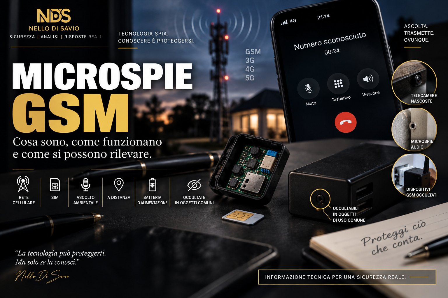 Microspie GSM: cosa sono, come funzionano e come rilevarle